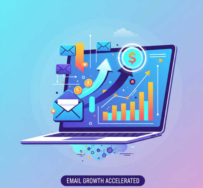 How to make money using email marketing with emails and dollar signs illustration.