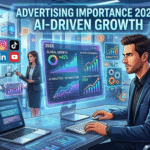 How AI Tools Help in Work and Business in 2026 AI tools helping professionals in a futuristic office with digital dashboards, automation technology, and business growth analytics in 2026