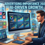 Why Advertising is Important in 2026 showing digital marketing, business growth charts, and online advertising concept