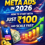 Meta Ads in 2026 guide showing how to start Facebook and Instagram ads with just ₹100 and scale fast