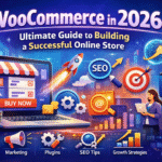 WooCommerce in 2026 online store marketing illustration